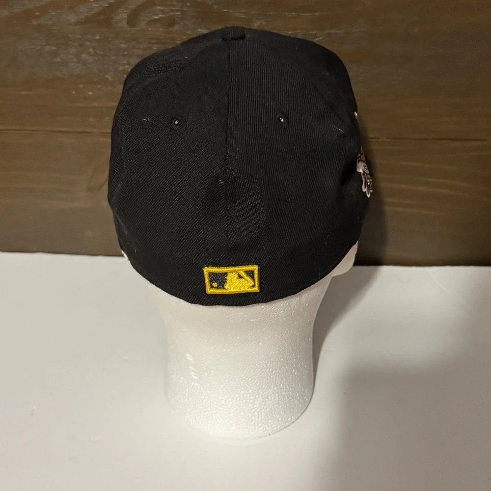 New Era Pittsburgh Pirates 1960 World Series Fitted Hat Black Mens 7 1/4 Good